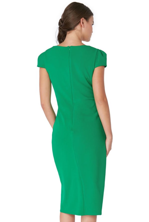Tulpės formos suknelė žalios spalvos-02