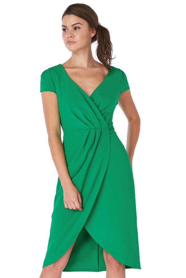 Tulpės formos suknelė žalios spalvos-01